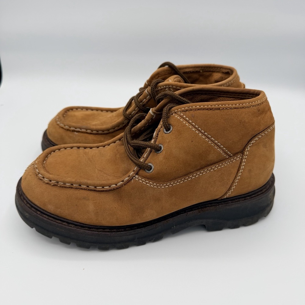 GH Bass Wallabees Men's Youth Size 4 Tan Suede Nubuck Boots Dressy
